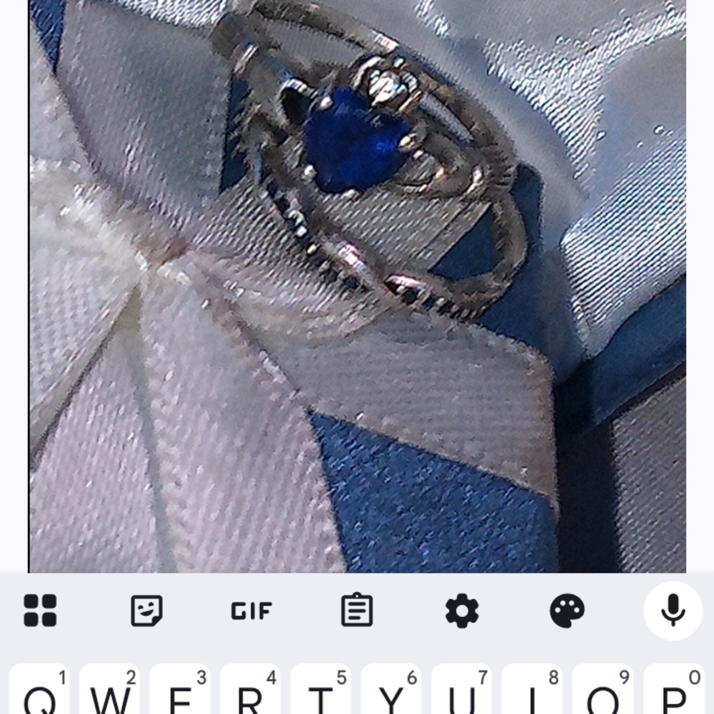 Silver Ring with Blue Gemstone